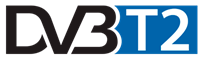 logo van digitale tuner type DVB T2